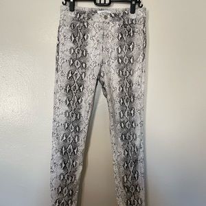 Snakeskin Skinny Jeans - 8